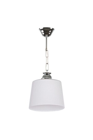 Modern Living Room - Kitchen - Bedroom Chandelier White Glass Single Chandelier UZAYTEKLİBEYAZ - Modavize