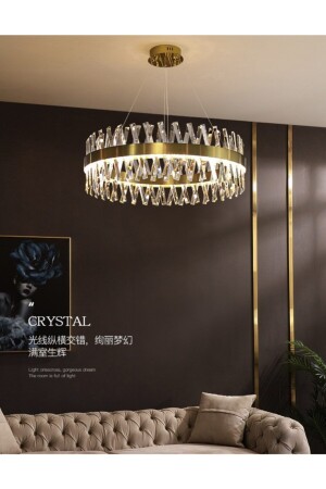 Modern Luxury Crystal Chandelier Crystal Stone Power Led Chandelier Bronze 50' burenze550 - burenze