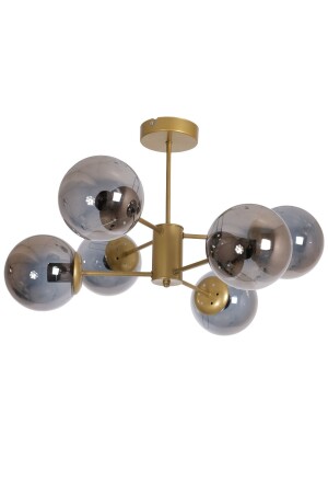 Modern Luxury Design Antique Color Case Smoked Glass Living Room - Kitchen - Bedroom 6-Piece Chandelier OSC6225 - Fer Avize