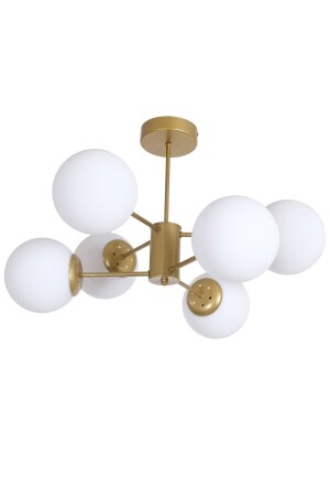 Modern Luxury Design Antique Color Case White Glass Living Room Kitchen Bedroom 6-Piece Chandelier OSC6225 - Fer Avize