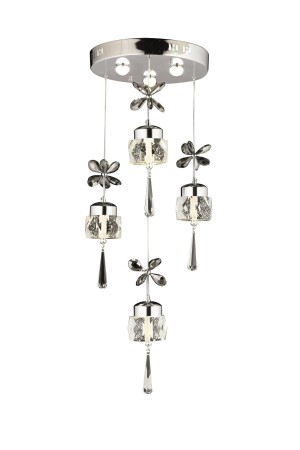 Modern Luxury Exclusive Crystal Stone 4 LED Chandelier Butterfly Stone Chrome burenze1071 - burenze