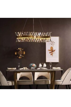 Modern Luxury Kristal Avize Kristal Taşlı 3 Renk 100 Cm Avize Ultra Home SU-100 - Ultra Home