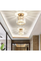 Modern Luxury Plafonyer Kristal Taşlı Gold Sarı Hol Antre Avize 1041 burenze1041 - burenze
