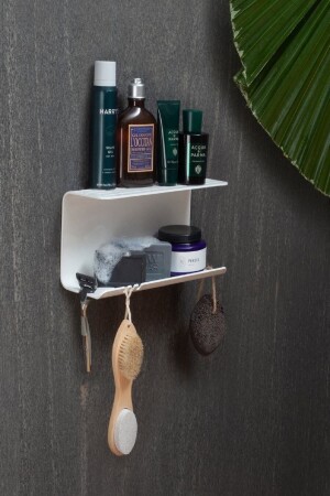 Modern Metal Duş Rafı, Duş Düzenleyici, Banyo Rafı HDA75 - Hobi Demir Sanat