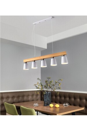 Modern Metal Scandinavian Minimalist Wood Chandelier desktop chandelier - SimaAvize