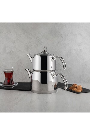 Modern Mini Steel Teapot Set 2020ST000001432 - Nehir