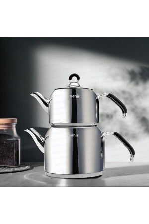 Modern Mini Steel Teapot Set - Nehir