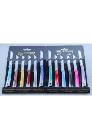 Modern Model Colorful Fruit and Vegetable Knife Set of 12 - Solingen