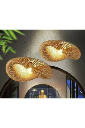 Modern Nordic Design Bamboo Chandelier Scandinavian Wicker Chandelier 1. Class Quality 50 Cm Diameter Freshness Qatar burenze7101 - burenze