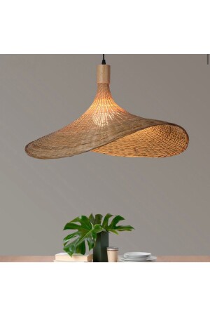 Modern Nordic Design Bamboo Chandelier Wicker Chandelier 1. Grade Quality 300mm Diameter Natural Freshness Qatar burenze7008 - burenze