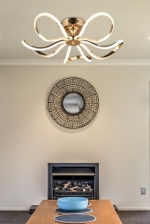 Modern Nordic Tasarım Plafonyer Led Avize Gold Sarı Ledli Avize burenze906 - burenze