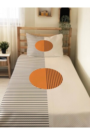 Modern Patterned Baby And Kids Printed Single Pique Set 160x230 White 23657 - Evmila