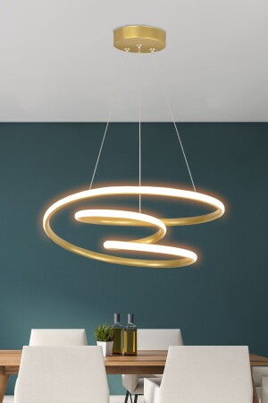 Modern Pendant Lamp Galaxy Gold Case Daylight LED Chandelier GALAKSİ - Renkoled Aydınlatma