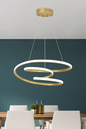Modern Pendant Lamp Galaxy Gold Case White Light LED Chandelier - Renkoled Aydınlatma