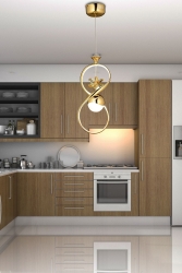 Modern Pendant Lamp LED Chandelier Gold Yellow LED Chandelier burenze641 - burenze