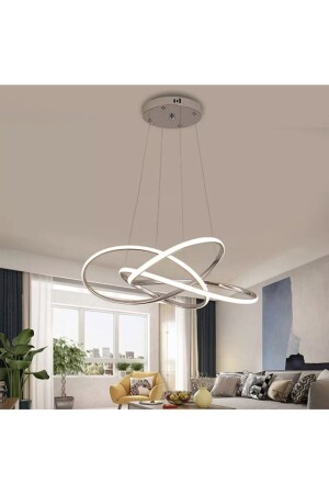 Modern Pendant Lamp LED Chandelier with Dimmer, Chrome Stage, 3 Colors, Light Controlled burenze975 - burenze