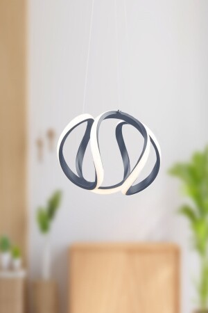 Modern Perez Smoked Pendant Lamp LED Chandelier White Light Living Room Kitchen Room LED Chandelier perez1 - Dekorluna