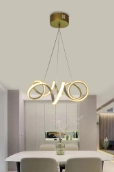 Modern Sarkıt Gold Kıvrım Gün Işığı Led Avize kıvrım21 - RSCOLLECTIONS