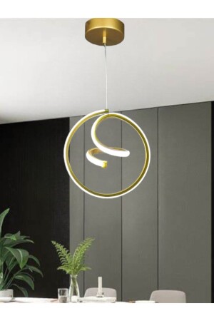 مصباح معلق مودرن من طراز MNZ LED شمعية ذهبية القضية ضوء أبيض كوكب أدى شمعية - Renkoled Aydınlatma