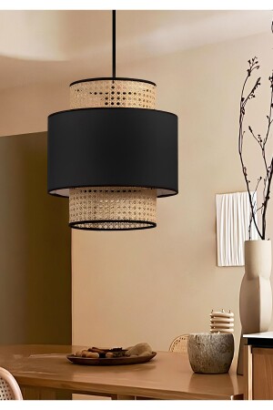Modern Series Fabricated Natural Hazeran Rattan Pendant Lamp Chandelier Bedroom Living Room Kitchen Ayd-3507 AYD-3507 - HOMİNG