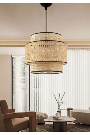 Modern Series Natural Hazeran Rattan Pendant Lamp Chandelier Bedroom Living Room Kitchen Entrance Ayd-3336 AYD-3336 - HOMİNG