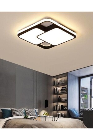 Modern Şık Plafonyer Led Avize Tavan Model 3 Renk Avize Salon Led Lambası Kumandalı - Arteluz