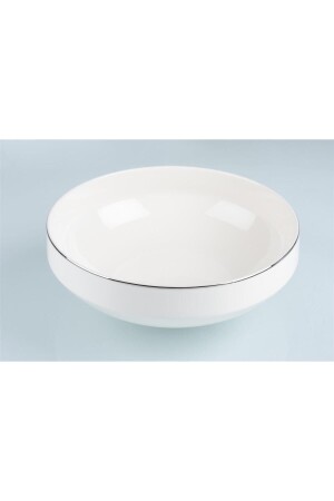 Modern Silver Salad Bowl 23x8cm - Mikasa Moor
