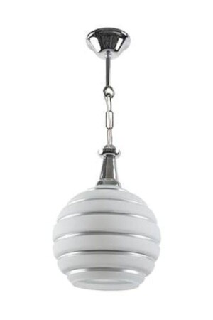 Modern Silver Single Glass Pendant Lamp Chandelier KD4600G - Kydonia Dizayn