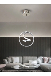 Modern Tekli Sarkıt Led Avize Antre , Oda Helezon Beyaz Işık Ledli Avize helezon - RSCOLLECTIONS