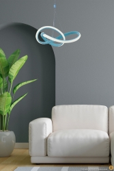 Modern Tekli Sarkıt Power Led Avize Mavi Beyaz Işık Ledli Çocuk Odası Avize TYC65ENELN169597091647519 - burenze