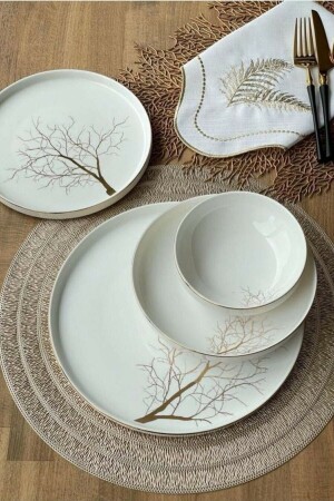 Modern Tree 24 Piece Dining Set for 6 People CZM1751 - Pink&More