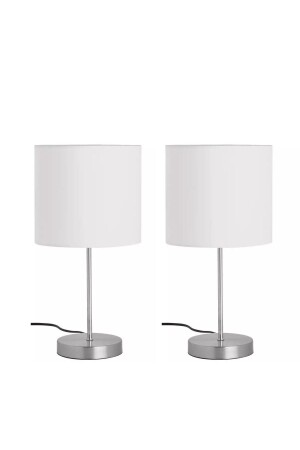 Modern White Headboard Gray Leg Lampshade-white Lara Kromm - Homing