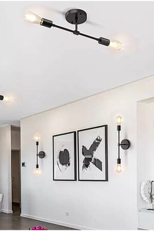 Modern Zero Ceiling Chandelier Matte Black Stylish Visuality Qatar fico903 - Fico Home