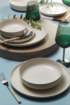 Moderna 16 Piece Dinner Set for 4 Persons Cream MOD16YS720161 - Kütahya Porselen