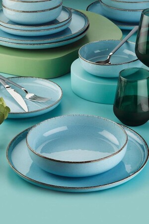 Moderna Dinner Set Pearl Blue 16 Pieces for 4 People MOD16YS730926 - Kütahya Porselen