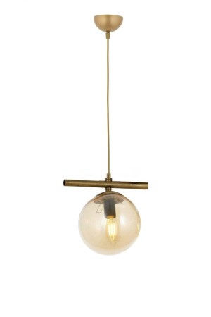 Moderne Bal Globe Glass Row Single Gold Pendelleuchte Kronleuchter LMBDR0091-GOLDBAL - Lambadar