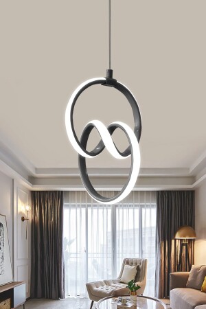 Moderne Pendelleuchte, anthrazitfarbenes Gehäuse, weißes Licht, LED-Kronleuchter, 1 Jahr Garantie, Signature-LED-Kronleuchter TYC00350794662 - RSCOLLECTIONS