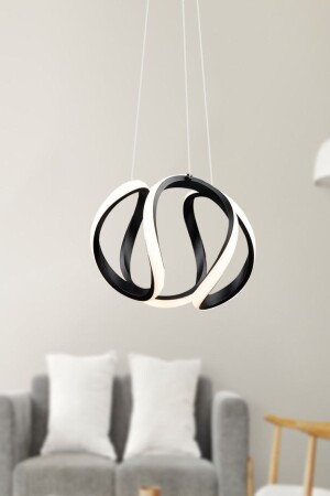 Moderne schwarze Perez-Pendelleuchte, LED-Kronleuchter, weißes Licht, Wohnzimmer, Küche, LED-Kronleuchter perez1 - Dekorluna