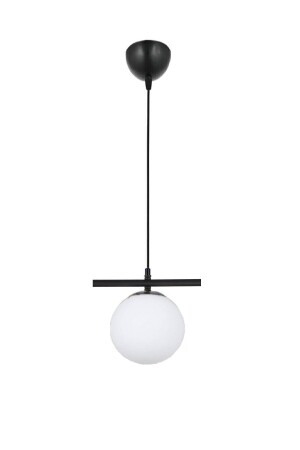Moderne weiße Kugel-Glasreihe, einzelne schwarze Hängelampe, Kronleuchter TYC00698485049 - Lambadar