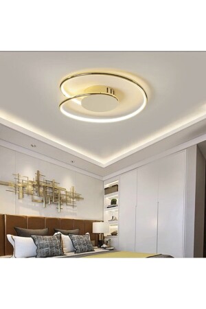 Moderner Decken-LED-Kronleuchter Goldgelb Großer Kronleuchter fico0051 - Fico Home
