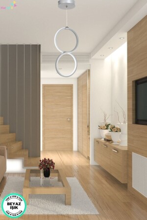 Moderner Design-LED-Kronleuchter für Flur, Eingang und Wohnzimmer, acht einzelne Pendelleuchten - Harnelli