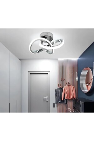Moderner Plafonier-Decken-Einzel-Kronleuchter, Boomerang-LED-Kronleuchter, Chrom-LED-Kronleuchter - Burenze