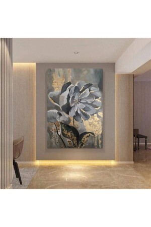 Modernes Blumen-Leinwand-Lächeln-Gemälde - Tablo Deposu