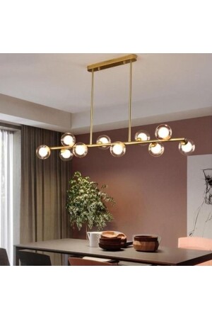 Modernism Linear 10 Glas-Pendelleuchte, Kronleuchter, geeignet für Küche und Esstisch, für Küche 28012023 Hängeleuchter, Esstisch - VİSENTE HOME