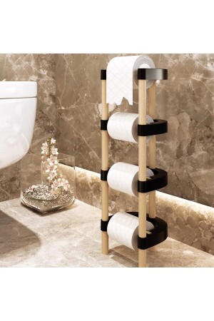 Modularer WC-Toilettenpapierhalter aus Holz, schraubenlose Montage, SEO-8102 - SEOWOOD