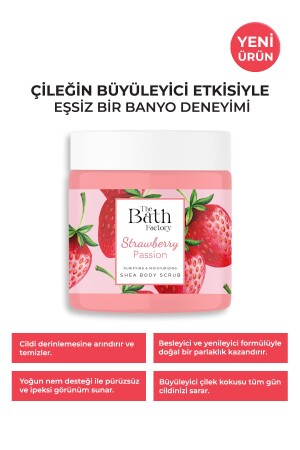 Moisturizing and Purifying Shea Body Scrub - Strawberry Flavored 300gr - The Bath Factory