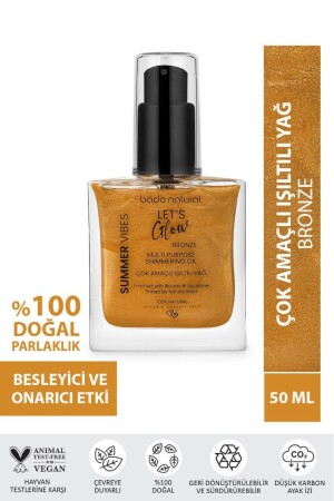 Moisturizing luminous Bronze Multi-Purpose Body Oil 50 ml - Bade Natural
