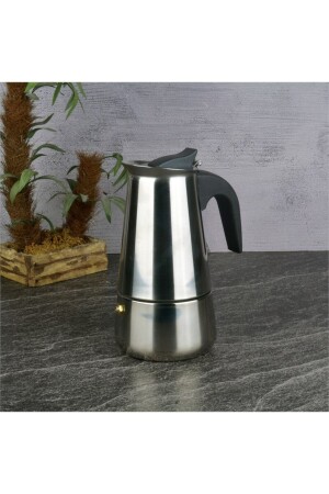 Moka-Kaffeekanne aus Stahl mit 4 Kannen, 240 ml. thn75391 - Tohana