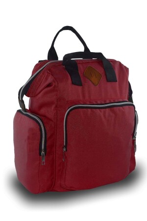 Mom Women Mother Baby Care Luxury Backpack - Claret Red - Bagorama