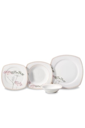 Mona Collection 60 Piece Square Dinner Set 9090204A8127 - KORKMAZ